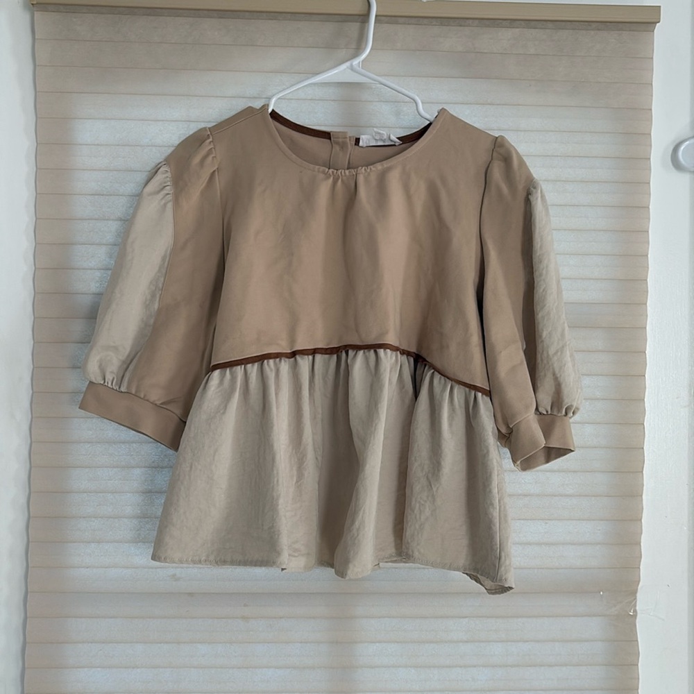 Tan blouse